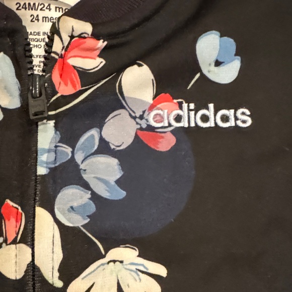 Kids Adidas Floral Jumpsuit - Picture 4 of 6